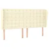 Image de vidaXL TÃªte de lit avec oreilles CrÃ¨me 203x23x118/128 cm Similicuir