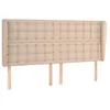 Image de Vidaxl TÃªte De Lit Avec Oreilles Cappuccino 203x23x118/128 Cm