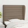 Image de vidaXL TÃªte de lit avec oreilles Taupe 83x23x118/128 cm Tissu