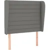 Image de vidaXL TÃªte de lit avec oreilles Gris foncÃ© 93x23x118/128 cm Tissu