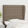 Image de vidaXL TÃªte de lit avec oreilles Taupe 93x23x118/128 cm Tissu