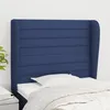 Image de vidaXL TÃªte de lit avec oreilles Bleu 93x23x118/128 cm Tissu