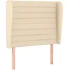 Image de vidaXL TÃªte de lit avec oreilles CrÃ¨me 103x23x118/128 cm Tissu