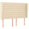 Image de vidaXL TÃªte de lit avec oreilles CrÃ¨me 147x23x118/128 cm Tissu