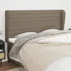 Image de vidaXL TÃªte de lit avec oreilles Taupe 163x23x118/128 cm Tissu