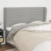 Image de vidaXL TÃªte de lit avec oreilles Gris clair 183x23x118/128 cm Tissu