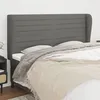 Image de vidaXL TÃªte de lit avec oreilles Gris foncÃ© 183x23x118/128 cm Tissu