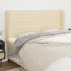 Image de vidaXL TÃªte de lit avec oreilles CrÃ¨me 203x23x118/128 cm Tissu