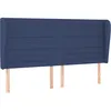 Image de vidaXL TÃªte de lit avec oreilles Bleu 203x23x118/128 cm Tissu