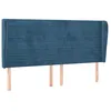 Image de vidaXL TÃªte de lit avec oreilles Bleu foncÃ© 163x23x118/128 cm Velours