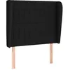 Image de vidaXL TÃªte de lit avec oreilles Noir 83x23x118/128 cm Tissu