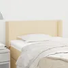 Image de vidaXL TÃªte de lit avec oreilles Gris clair 93x23x118/128 cm Tissu