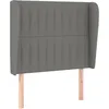 Image de vidaXL TÃªte de lit avec oreilles Gris foncÃ© 93x23x118/128 cm Tissu