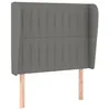 Image de vidaXL TÃªte de lit avec oreilles Gris foncÃ© 103x23x118/128 cm Tissu