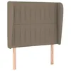 Image de vidaXL TÃªte de lit avec oreilles Taupe 103x23x118/128 cm Tissu