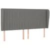 Image de vidaXL TÃªte de lit avec oreilles Gris foncÃ© 163x23x118/128 cm Tissu