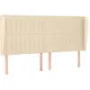 Image de vidaXL TÃªte de lit avec oreilles CrÃ¨me 203x23x118/128 cm Tissu