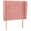 Image de vidaXL TÃªte de lit avec oreilles Rose 83x23x118/128 cm Velours