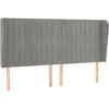 Image de vidaXL TÃªte de lit avec oreilles Gris clair 163x23x118/128 cm Velours