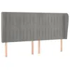 Image de vidaXL TÃªte de lit avec oreilles Gris clair 183x23x118/128 cm Velours