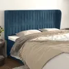 Image de vidaXL TÃªte de lit avec oreilles Bleu foncÃ© 183x23x118/128 cm Velours