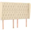 Image de vidaXL TÃªte de lit avec oreilles CrÃ¨me 147x23x118/128 cm Tissu