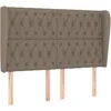 Image de vidaXL TÃªte de lit avec oreilles Taupe 163x23x118/128 cm Tissu