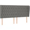 Image de vidaXL TÃªte de lit avec oreilles Gris foncÃ© 203x23x118/128 cm Tissu
