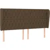 Image de vidaXL TÃªte de lit avec oreilles Marron foncÃ© 203x23x118/128 cm Tissu