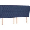 Image de vidaXL TÃªte de lit avec oreilles Bleu 203x23x118/128 cm Tissu