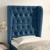 Image de vidaXL TÃªte de lit avec oreilles Bleu foncÃ© 83x23x118/128 cm Velours