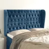 Image de vidaXL TÃªte de lit avec oreilles Bleu foncÃ© 147x23x118/128 cm Velours