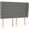Image de vidaXL TÃªte de lit avec oreilles Gris foncÃ© 147x23x118/128 cm Tissu