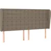 Image de vidaXL TÃªte de lit avec oreilles Taupe 163x23x118/128 cm Tissu