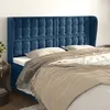 Image de vidaXL TÃªte de lit avec oreilles Bleu foncÃ© 183x23x118/128 cm Velours