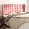 Image de vidaXL TÃªte de lit avec oreilles Rose 183x23x118/128 cm Velours