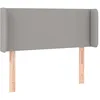Image de vidaXL TÃªte de lit avec oreilles Gris clair 83x16x78/88 cm Tissu