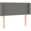 Image de vidaXL TÃªte de lit avec oreilles Gris foncÃ© 83x16x78/88 cm Tissu