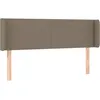 Image de vidaXL TÃªte de lit avec oreilles Taupe 147x16x78/88 cm Tissu