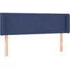 Image de vidaXL TÃªte de lit avec oreilles Bleu 147x16x78/88 cm Tissu