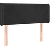 Image de vidaXL TÃªte de lit avec oreilles Noir 83x16x78/88 cm Velours