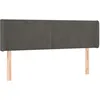 Image de vidaXL TÃªte de lit avec oreilles Gris foncÃ© 147x16x78/88 cm Velours