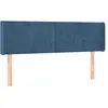 Image de vidaXL TÃªte de lit avec oreilles Bleu foncÃ© 147x16x78/88 cm Velours