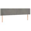 Image de vidaXL TÃªte de lit avec oreilles Gris clair 163x16x78/88 cm Velours