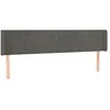 Image de vidaXL TÃªte de lit avec oreilles Gris foncÃ© 163x16x78/88 cm Velours