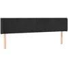 Image de TÃªte de lit avec oreilles en velours noir, hauteur rÃ©glable 163 x 16 x 78/88 cm