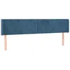 Image de vidaXL TÃªte de lit avec oreilles Bleu foncÃ© 183x16x78/88 cm Velours