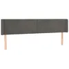 Image de vidaXL TÃªte de lit avec oreilles Gris foncÃ© 203x16x78/88 cm Velours
