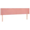 Image de vidaXL TÃªte de lit avec oreilles Rose 203x16x78/88 cm Velours