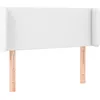 Image de vidaXL TÃªte de lit avec oreilles Blanc 93x16x78/88 cm Similicuir